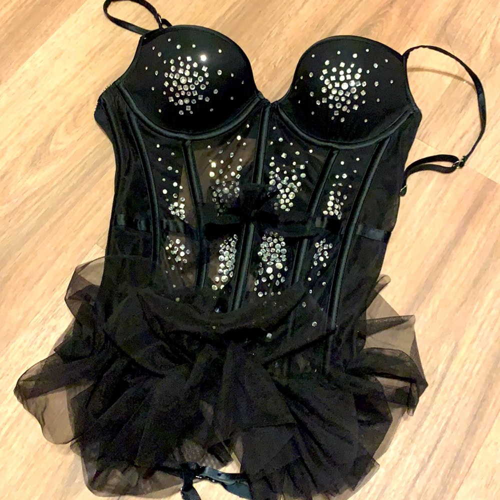 Victoria secret 34b black corset